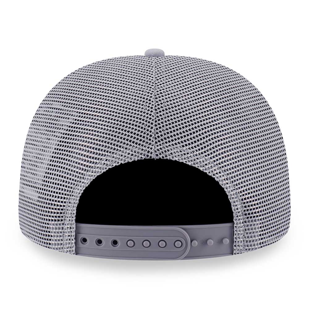 New Era New York Yankees Metal Badge FW25 Dolphin Grey 9FORTY A-Frame Trucker Snapback Cap