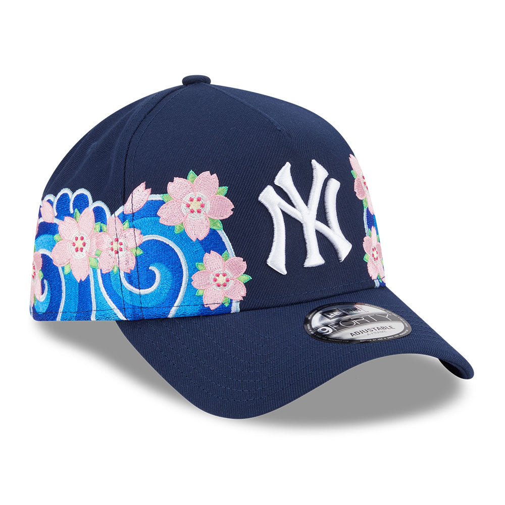 New Era New York Yankees Sakura Pack SS26 Oceanside Blue 9FORTY A-Frame Adjustable Cap