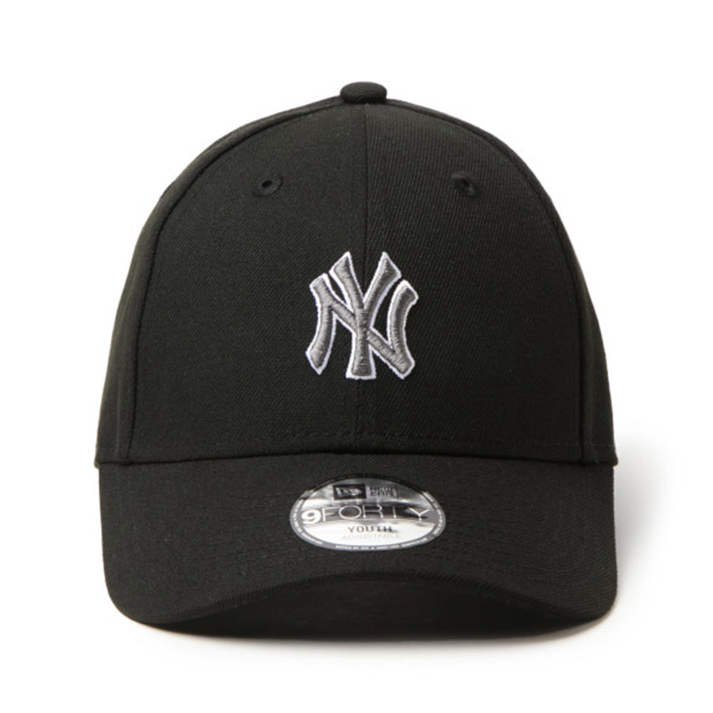 New Era New York Yankees Midsize Logo Black Youth 9FORTY Adjustable Cap