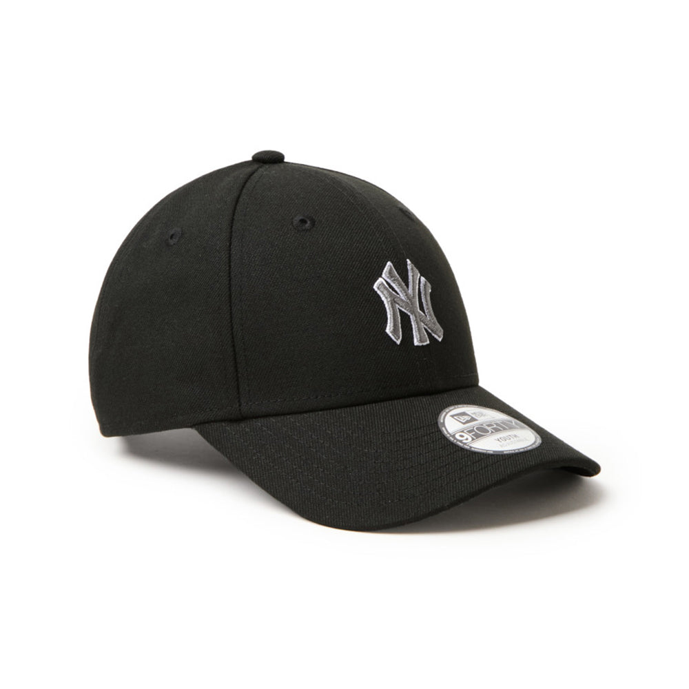 New Era New York Yankees Midsize Logo Black Youth 9FORTY Adjustable Cap