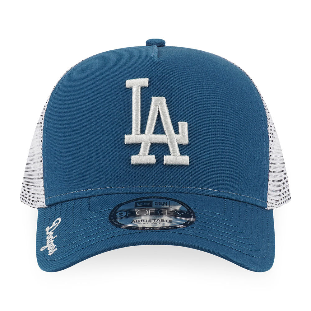 New Era Los Angeles Dodgers Color Era FW26 Cadet Blue 9FORTY A-Frame Trucker Cap