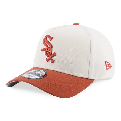 New Era Chicago White Sox Chrome White Rush Orange 9FORTY A-Frame Adjustable Cap