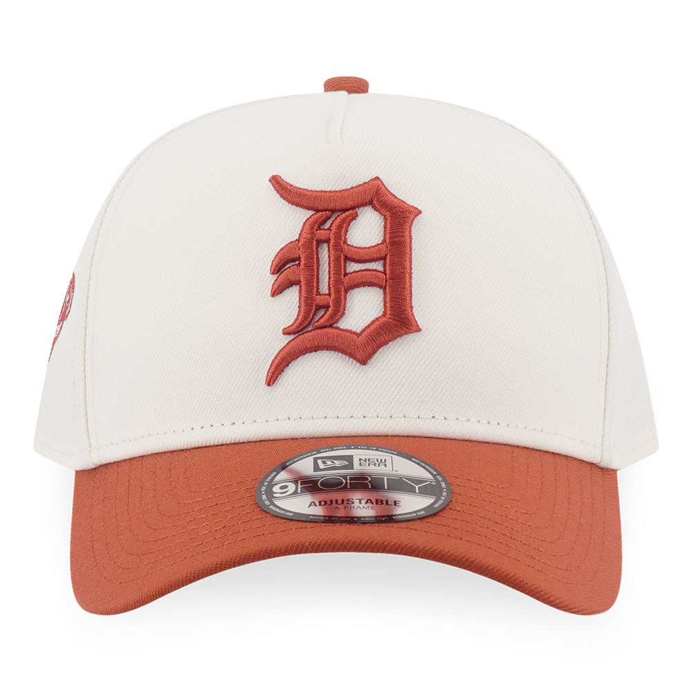 New Era Detroit Tigers Chrome White Rush Orange 9FORTY A-Frame Adjustable Cap