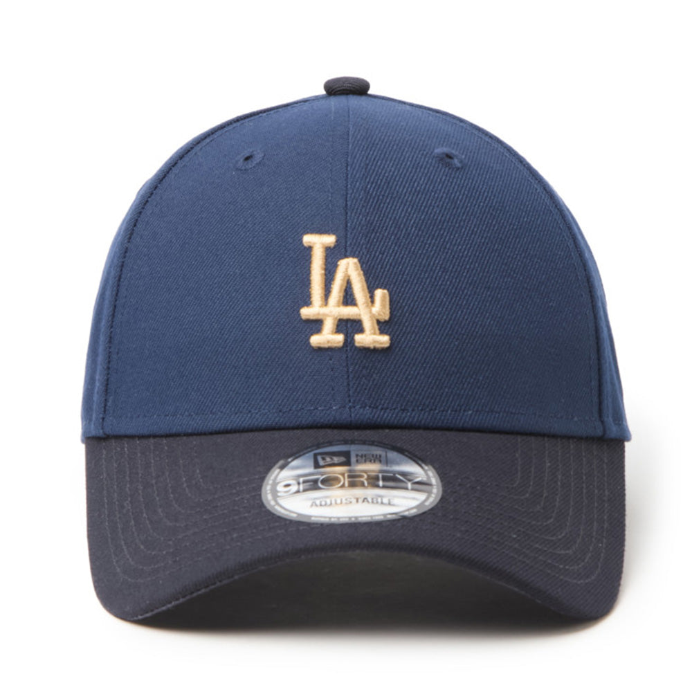 New Era Los Angeles Dodgers Mid Size Logo Blue Navy 9FORTY Adjustable Cap