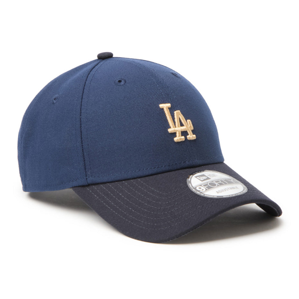 New Era Los Angeles Dodgers Mid Size Logo Blue Navy 9FORTY Adjustable Cap