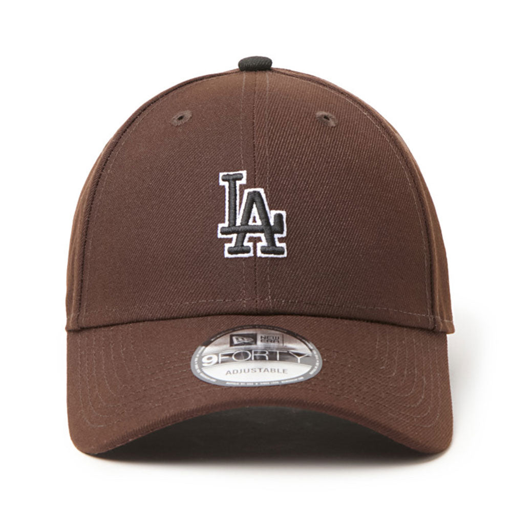 New Era Los Angeles Dodgers Mid Size Logo Brown 9FORTY Adjustable Cap