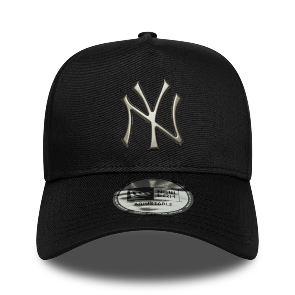 New Era New York Yankees Metallic Frame Black 9FORTY E-Frame Adjustable Cap