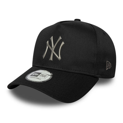 New Era New York Yankees Metallic Frame Black 9FORTY E-Frame Adjustable Cap