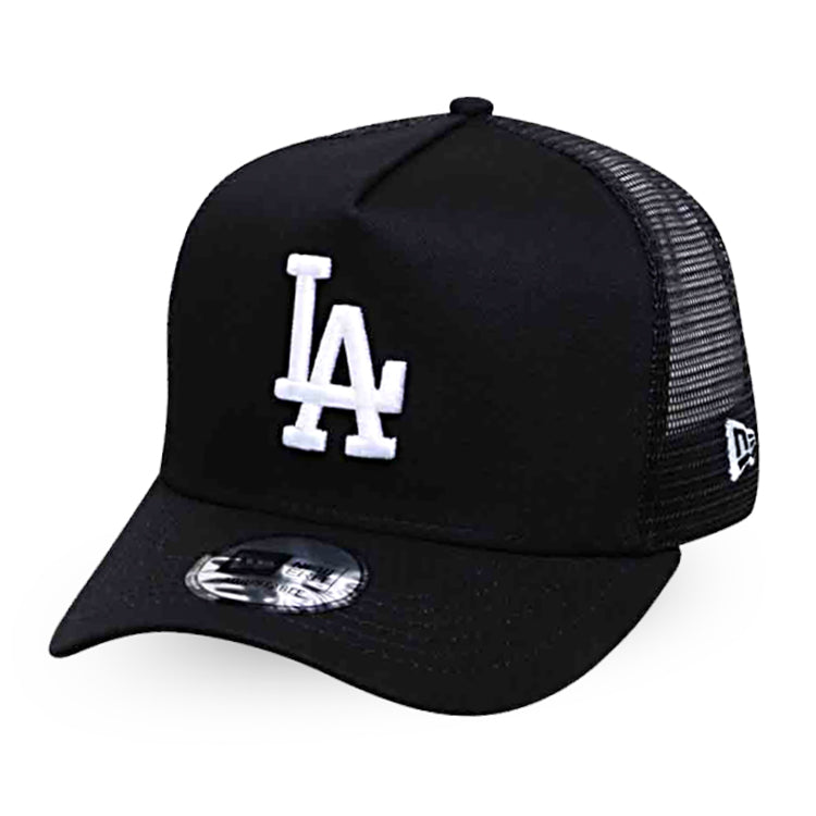 Los Angeles Dodgers MLB Essential Trucker Mesh Black 9FORTY D-Frame Snapback Cap (ESSENTIAL)