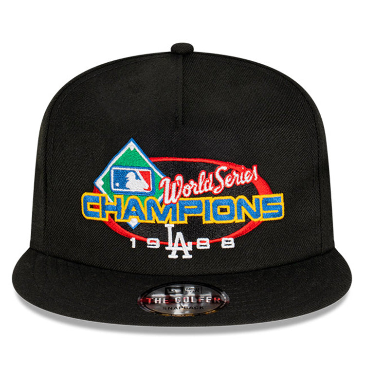 Los Angeles Dodgers MLB World Series Champions 1988 Black Golfer Snapback Cap