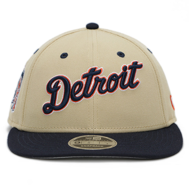 Detroit Tigers MLB FELT Vegas Gold 9FIFTY Retro Crown Low Profile Adjustable Cap