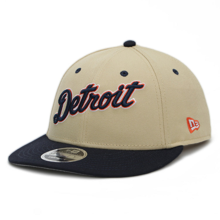 Detroit Tigers MLB FELT Vegas Gold 9FIFTY Retro Crown Low Profile Adjustable Cap