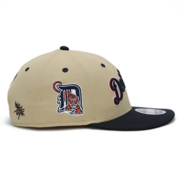 Detroit Tigers MLB FELT Vegas Gold 9FIFTY Retro Crown Low Profile Adjustable Cap