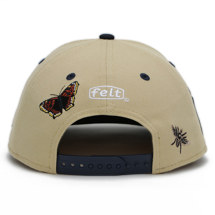 New York Yankees Wordmark MLB FELT Vegas Gold 9FIFTY Retro Crown Low Profile Adjustable Cap