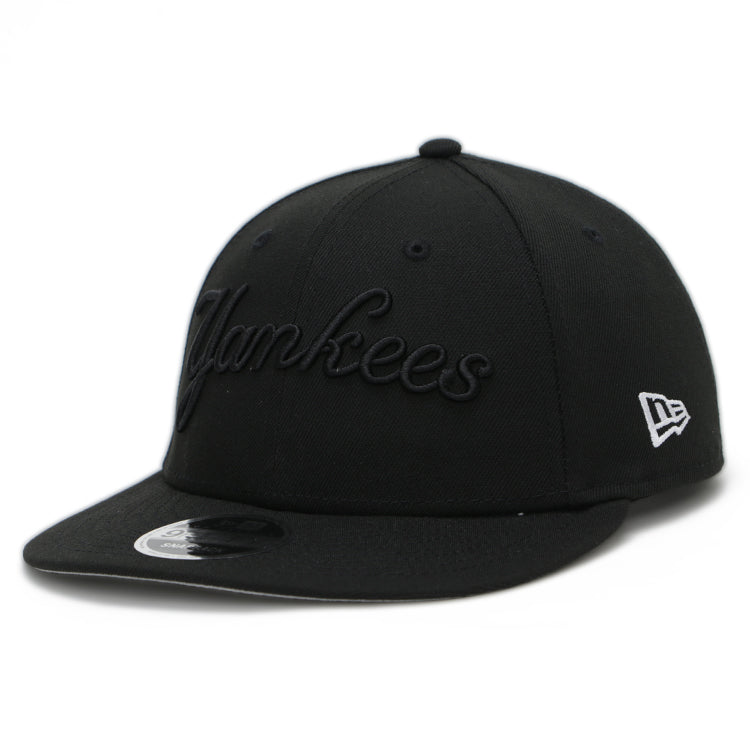 New York Yankees MLB FELT Black 9FIFTY Retro Crown Low Profile Adjustable Cap