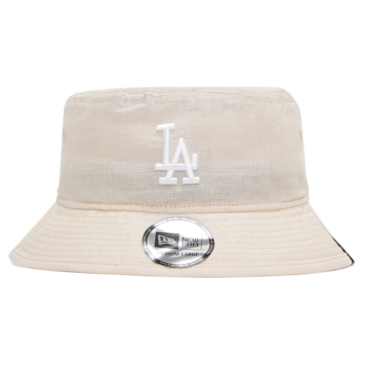 Los Angeles Dodgers MLB Linen Tan Bucket Hat