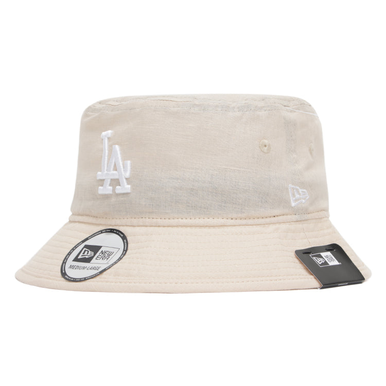 Los Angeles Dodgers MLB Linen Tan Bucket Hat