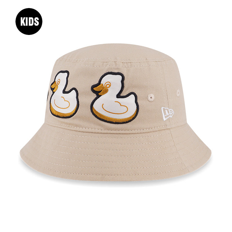 Akron RubberDucks MLB Kids Mesh Oat Milk Bucket Youth Kids Hat