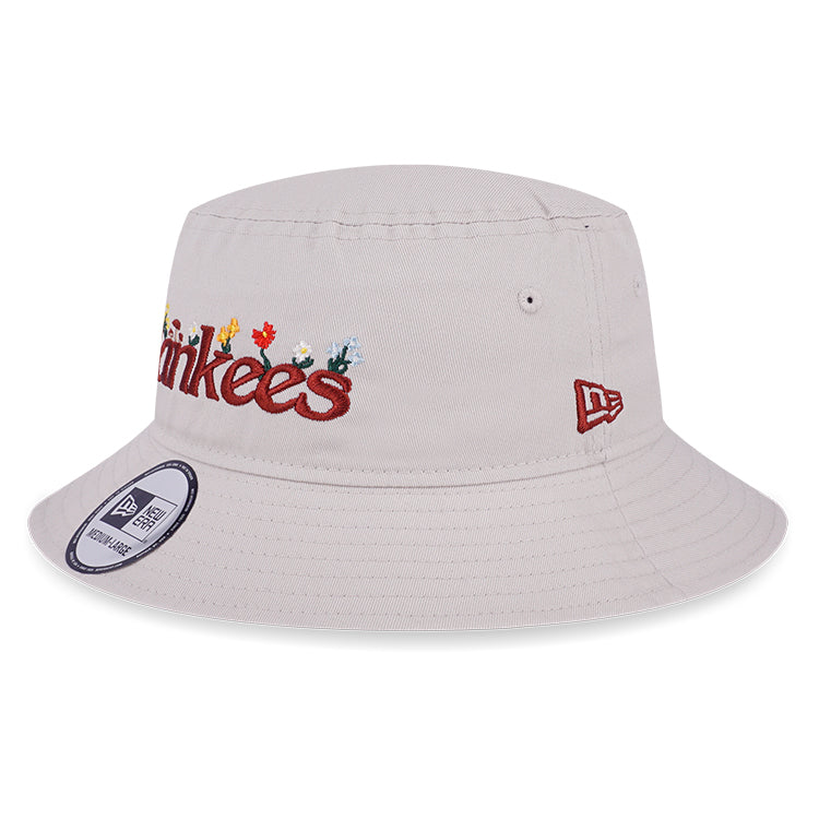 New York Yankees MLB Wild Floral Stone Bucket Hat