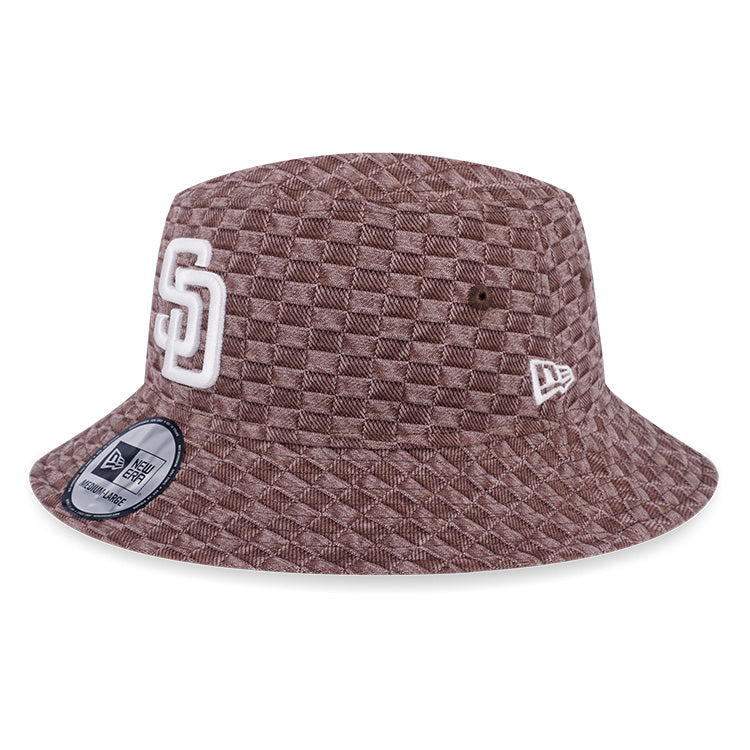 San Diego Padres MLB Wash Checker Brown Bucket Hat