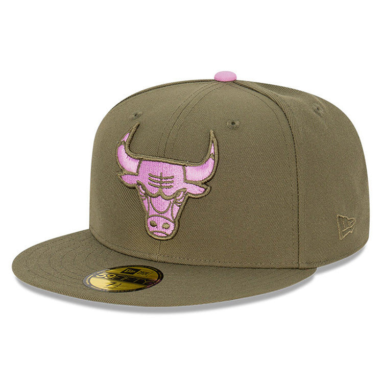 Chicago Bulls NBA Lavender Field 59FIFTY Fitted Cap