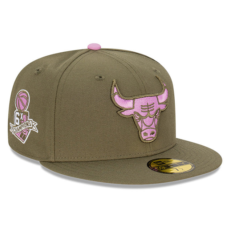 Chicago Bulls NBA Lavender Field 59FIFTY Fitted Cap