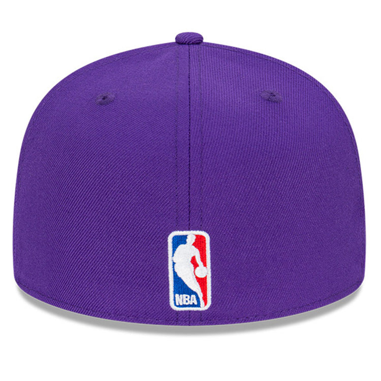 Los Angeles Lakers NBA Ligature True Purple 59FIFTY Fitted Cap