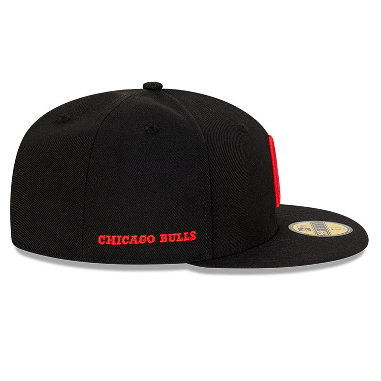 Chicago Bulls NBA Ligature Black 59FIFTY Fitted Cap