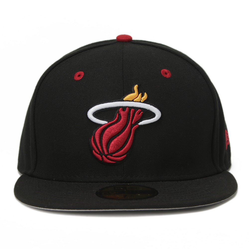 New Era Miami Heat NBA Rear Script Black 59FIFTY Fitted Cap