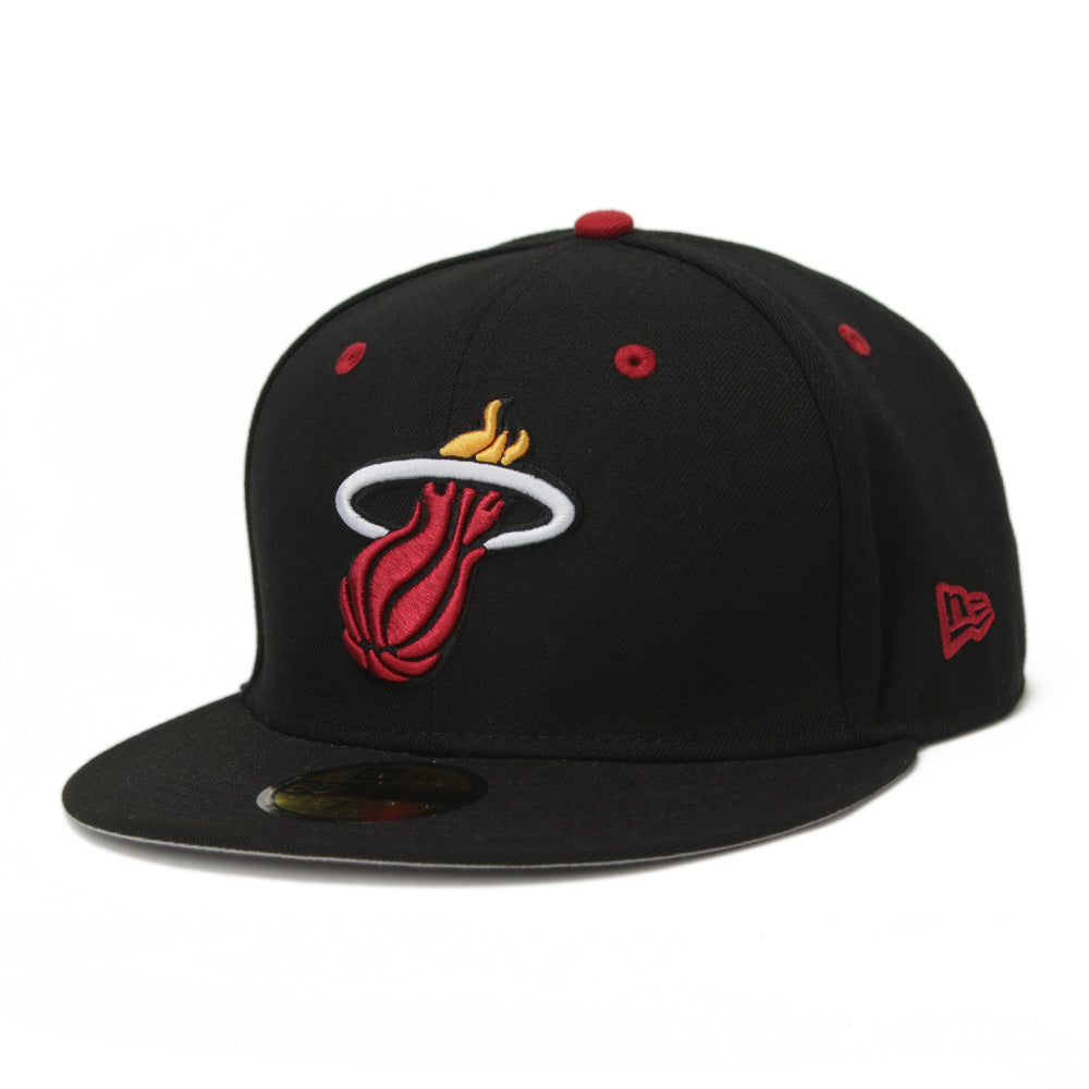 New Era Miami Heat NBA Rear Script Black 59FIFTY Fitted Cap