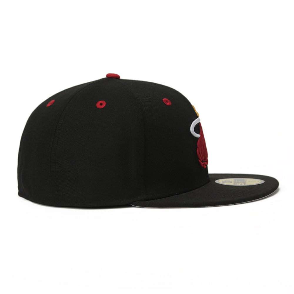 New Era Miami Heat NBA Rear Script Black 59FIFTY Fitted Cap