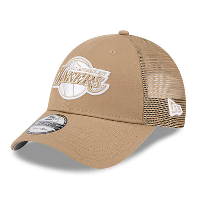 New Era Los Angeles Lakers Khaki Classic 9FORTY Trucker Adjustable Cap