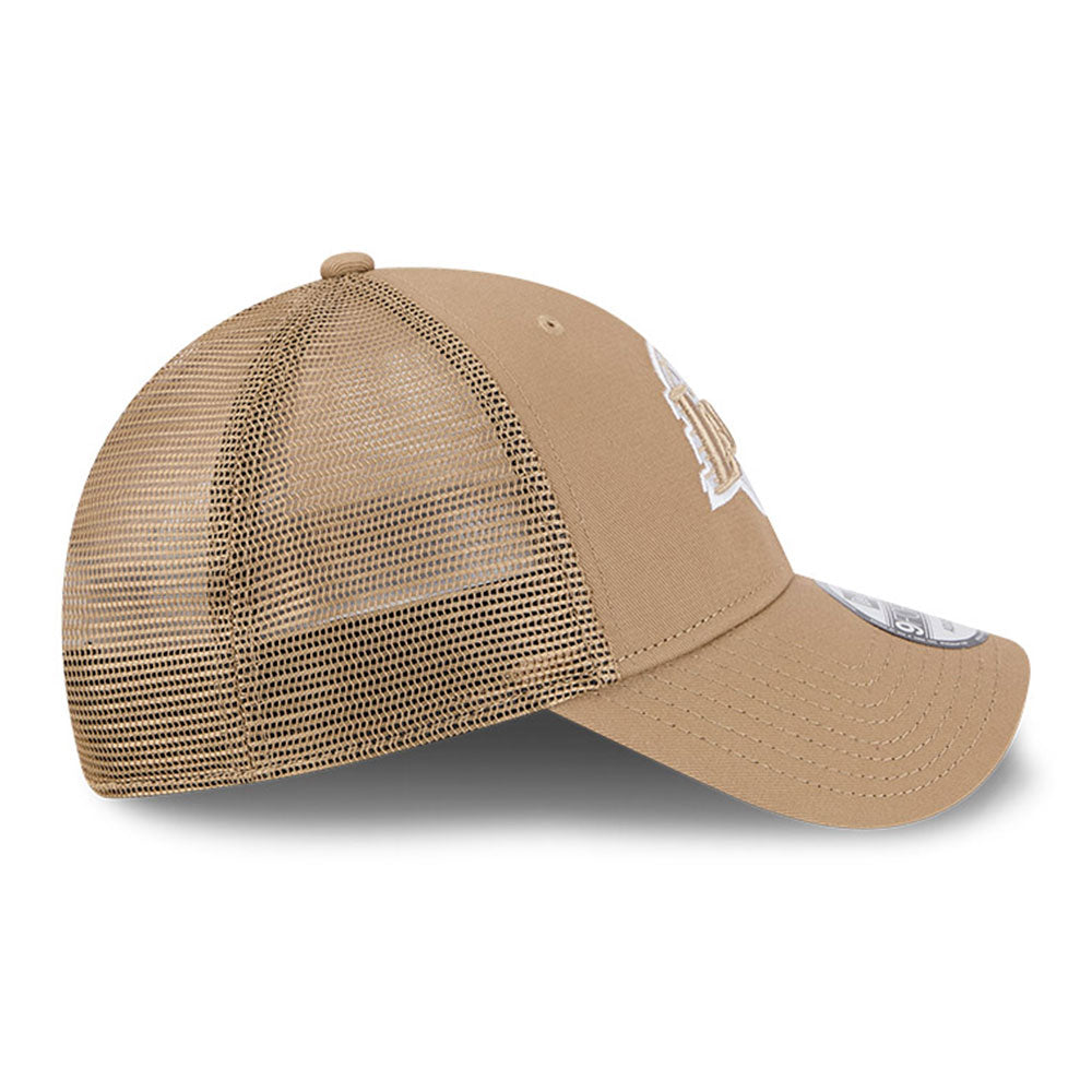 New Era Los Angeles Lakers Khaki Classic 9FORTY Trucker Adjustable Cap