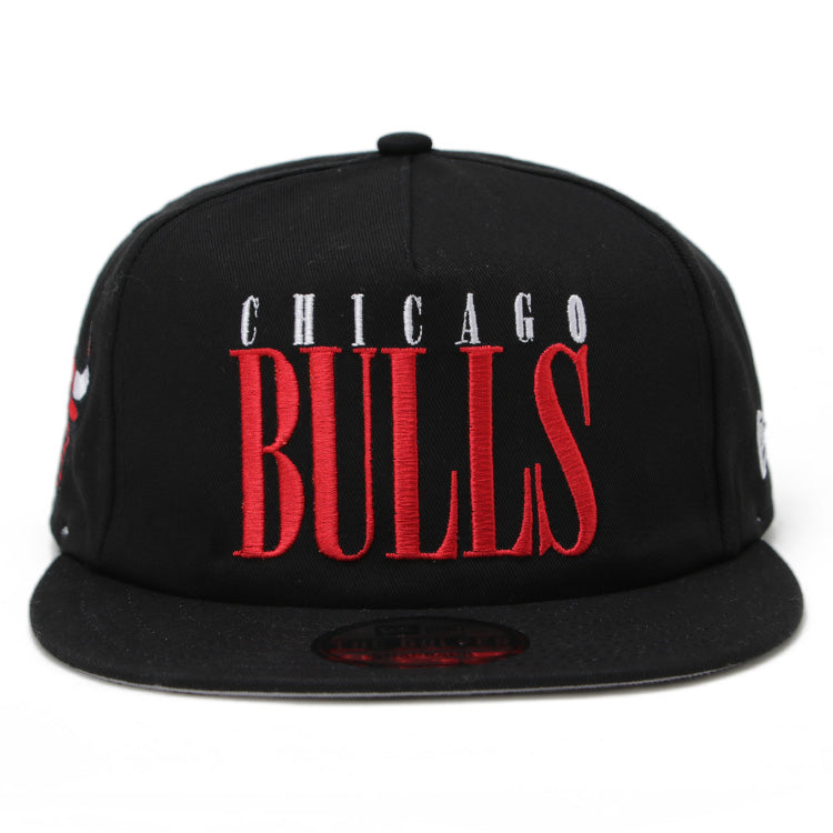 Chicago Bulls NBA Classic Spell Out Black Golfer Cap