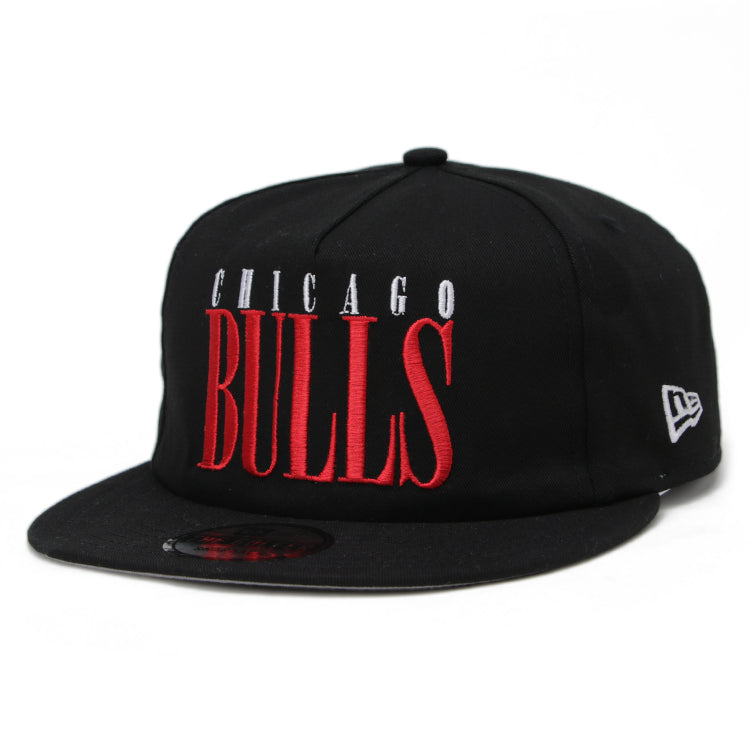 Chicago Bulls NBA Classic Spell Out Black Golfer Cap