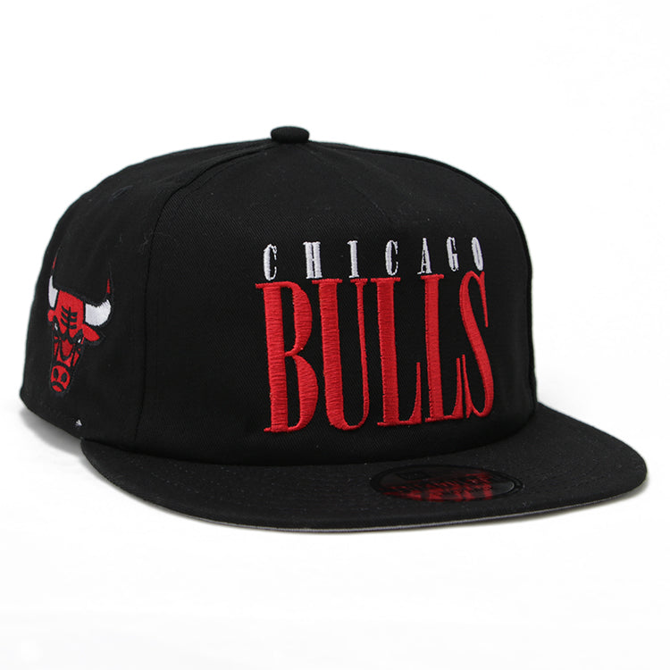 Chicago Bulls NBA Classic Spell Out Black Golfer Cap