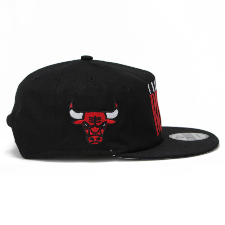 Chicago Bulls NBA Classic Spell Out Black Golfer Cap