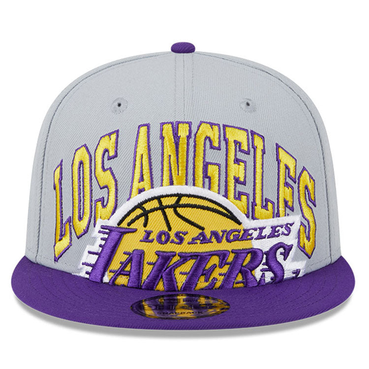 Los Angeles Lakers NBA Tip Off &#39;23 Gray Purple 9FIFTY Snapback Cap