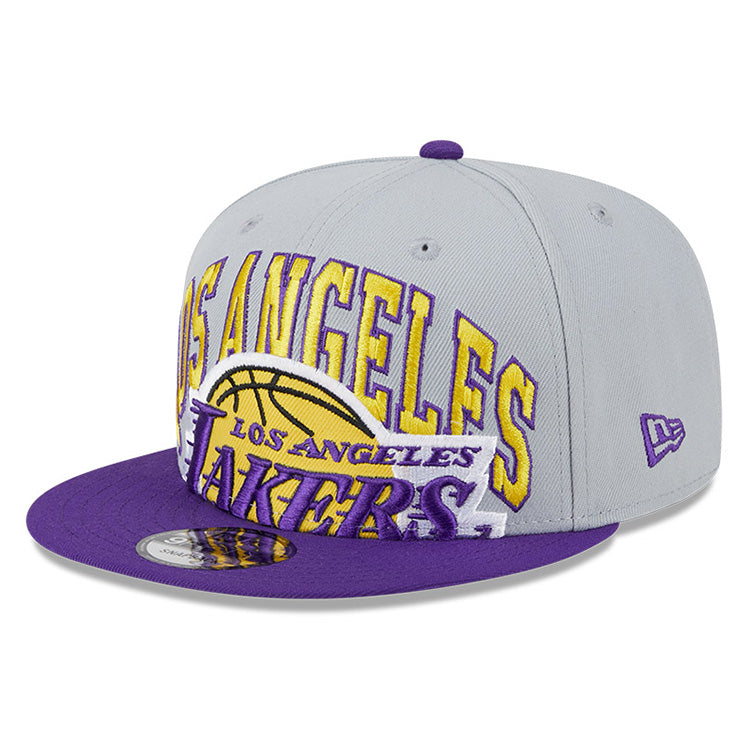 Los Angeles Lakers NBA Tip Off &#39;23 Gray Purple 9FIFTY Snapback Cap