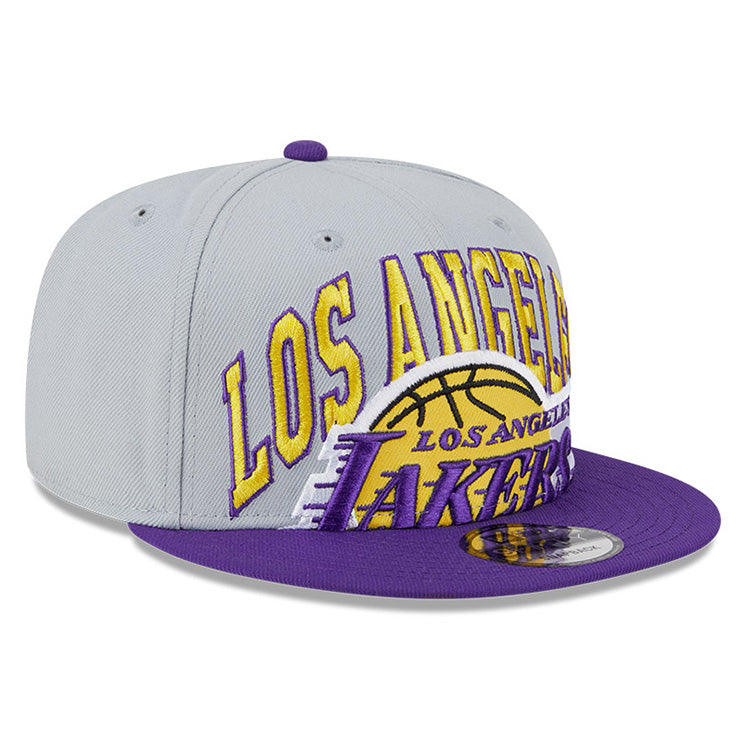 Los Angeles Lakers NBA Tip Off &#39;23 Gray Purple 9FIFTY Snapback Cap