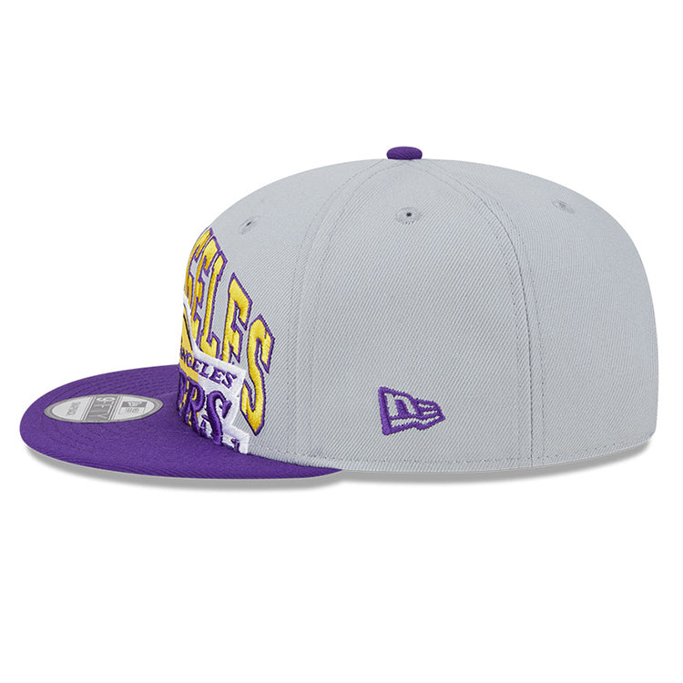 Los Angeles Lakers NBA Tip Off &#39;23 Gray Purple 9FIFTY Snapback Cap