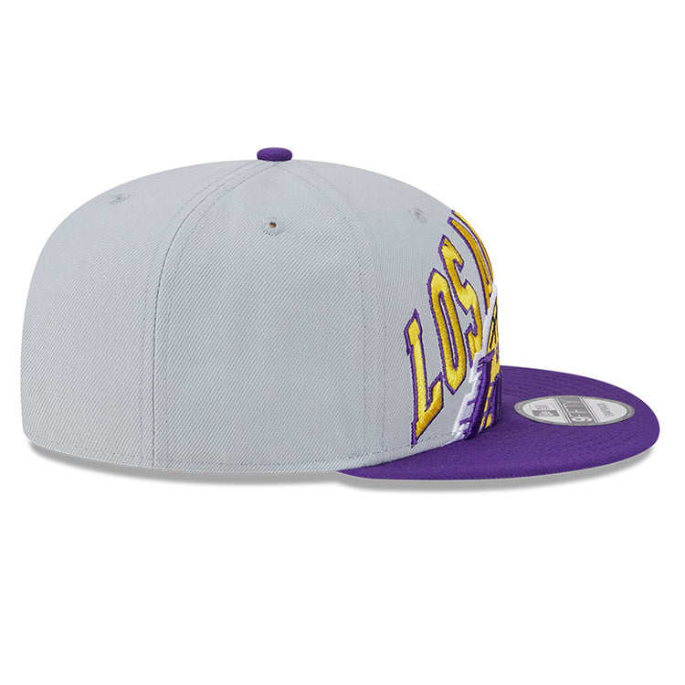 Los Angeles Lakers NBA Tip Off &#39;23 Gray Purple 9FIFTY Snapback Cap