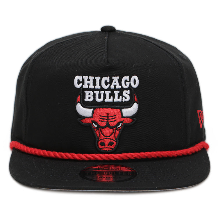 Chicago Bulls NBA Black Old Golfer Snapback Cap