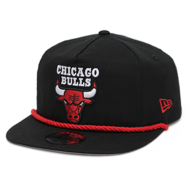 Chicago Bulls NBA Black Old Golfer Snapback Cap