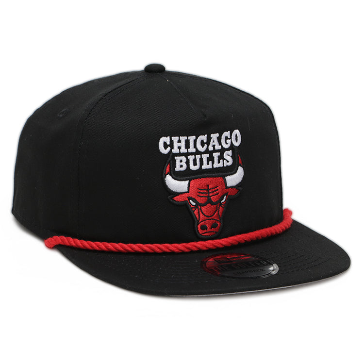 Chicago Bulls NBA Black Old Golfer Snapback Cap