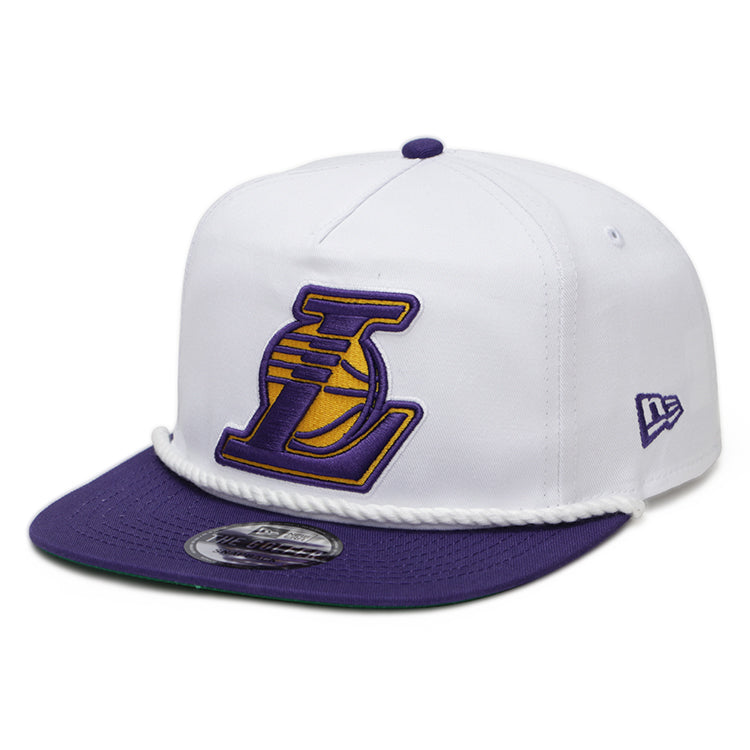 Los Angeles Lakers NBA White Purple Golfer Snapback Cap