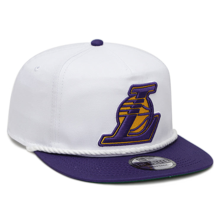 Los Angeles Lakers NBA White Purple Golfer Snapback Cap