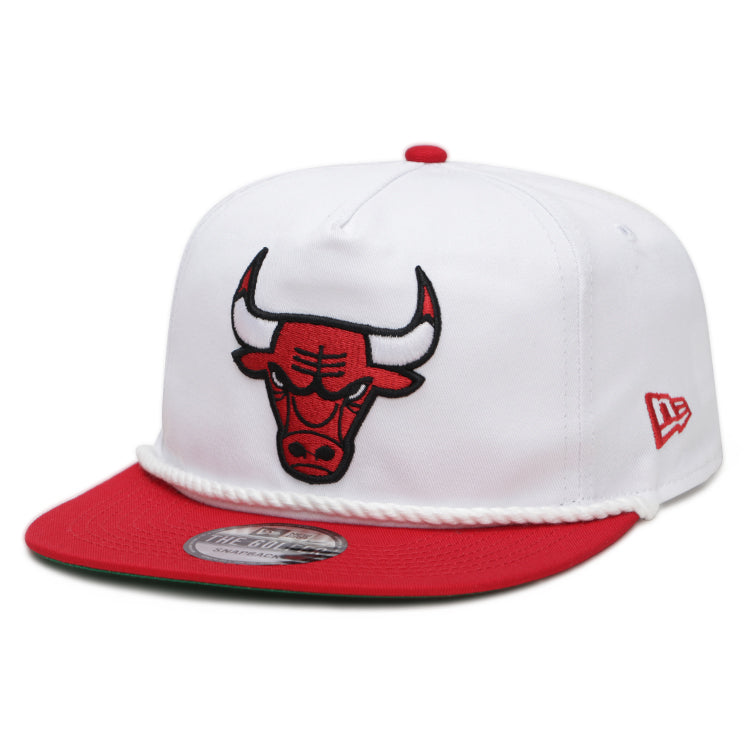 Chicago Bulls NBA White Red Golfer Snapback Cap