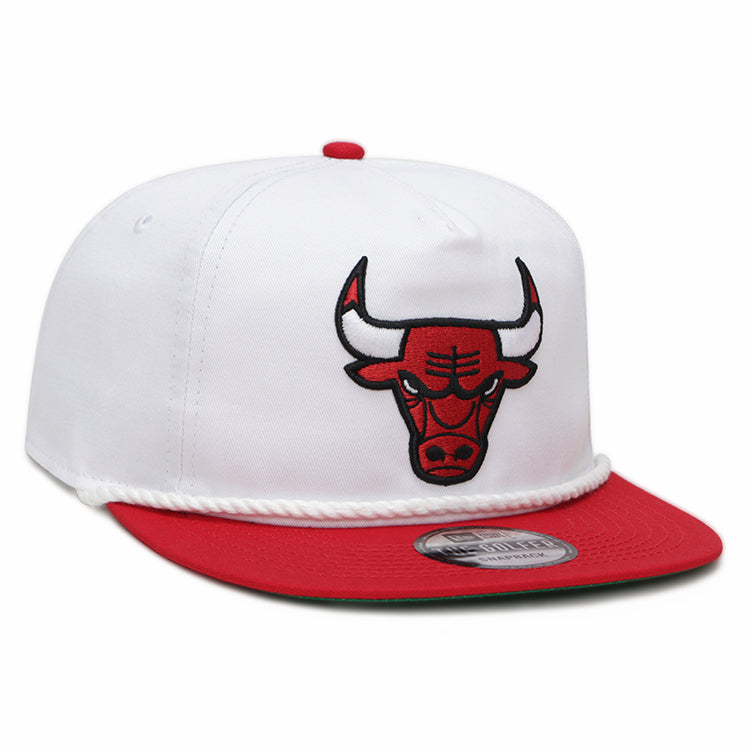 Chicago Bulls NBA White Red Golfer Snapback Cap