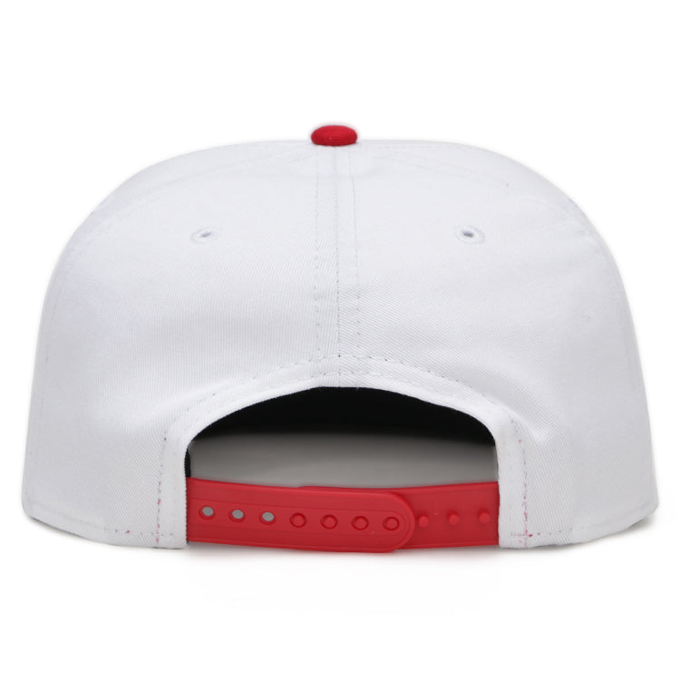 Chicago Bulls NBA White Red Golfer Snapback Cap